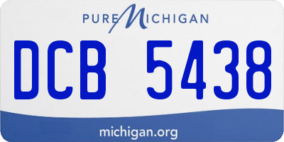 MI license plate DCB5438