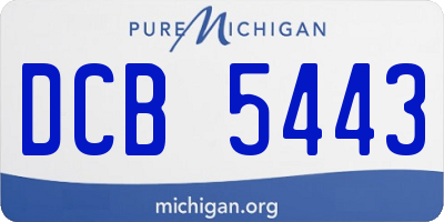 MI license plate DCB5443