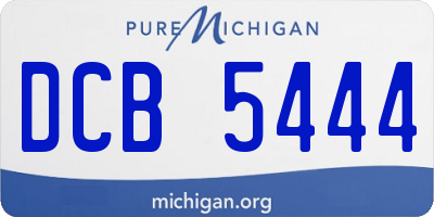 MI license plate DCB5444
