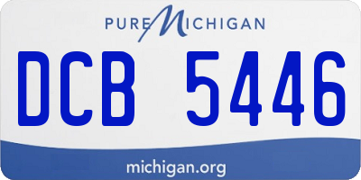 MI license plate DCB5446