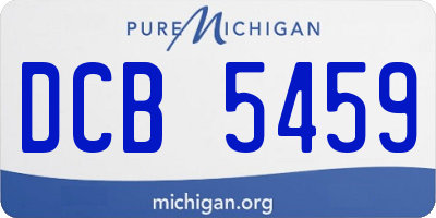MI license plate DCB5459