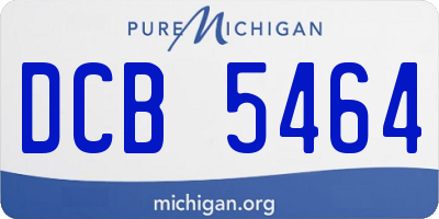 MI license plate DCB5464