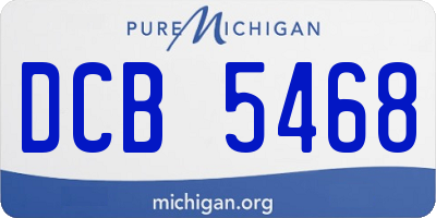 MI license plate DCB5468