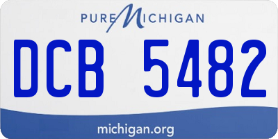 MI license plate DCB5482