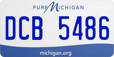 MI license plate DCB5486