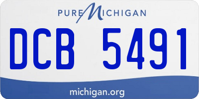 MI license plate DCB5491