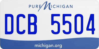 MI license plate DCB5504