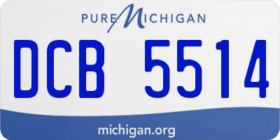 MI license plate DCB5514
