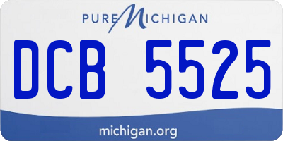 MI license plate DCB5525