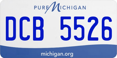 MI license plate DCB5526