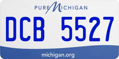 MI license plate DCB5527