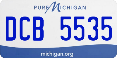 MI license plate DCB5535