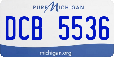 MI license plate DCB5536