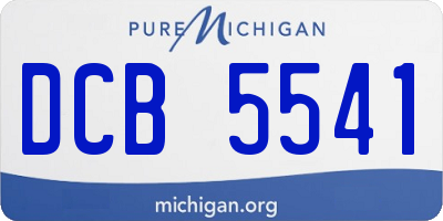 MI license plate DCB5541
