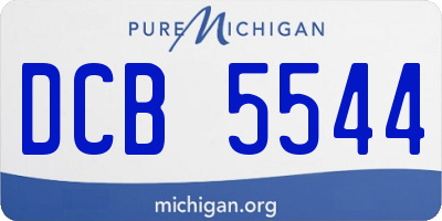 MI license plate DCB5544