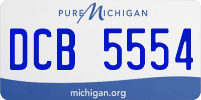 MI license plate DCB5554