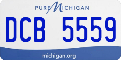 MI license plate DCB5559