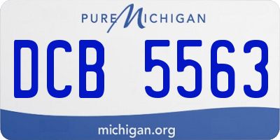 MI license plate DCB5563