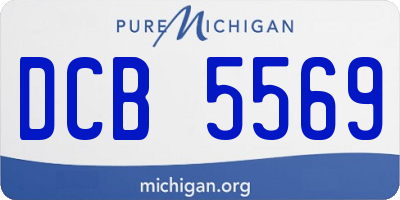 MI license plate DCB5569