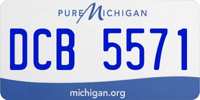 MI license plate DCB5571