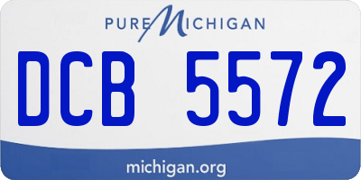 MI license plate DCB5572
