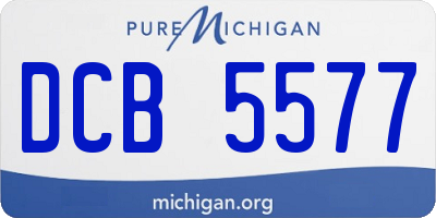MI license plate DCB5577