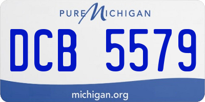 MI license plate DCB5579