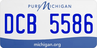 MI license plate DCB5586