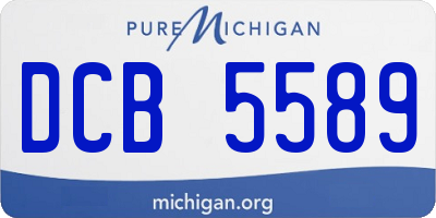MI license plate DCB5589