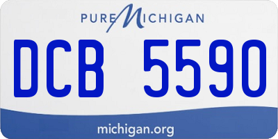 MI license plate DCB5590
