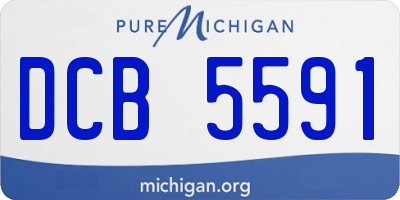 MI license plate DCB5591