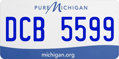 MI license plate DCB5599