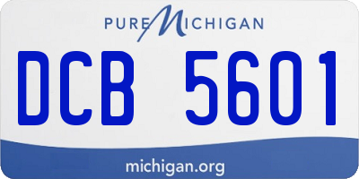 MI license plate DCB5601