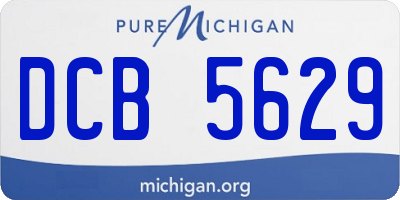 MI license plate DCB5629