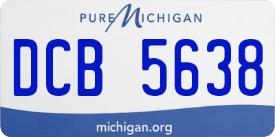 MI license plate DCB5638