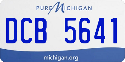 MI license plate DCB5641