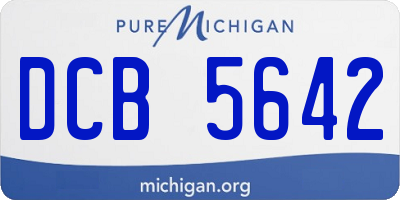 MI license plate DCB5642