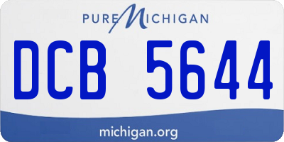 MI license plate DCB5644