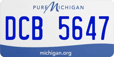MI license plate DCB5647