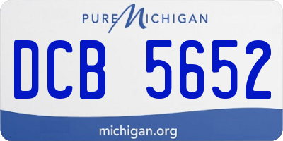 MI license plate DCB5652