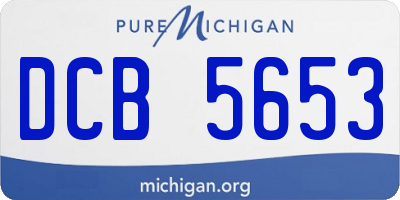 MI license plate DCB5653