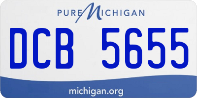 MI license plate DCB5655