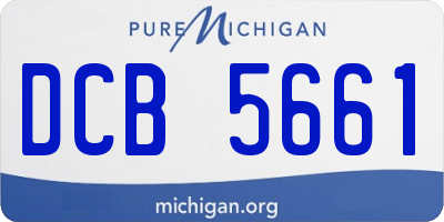 MI license plate DCB5661