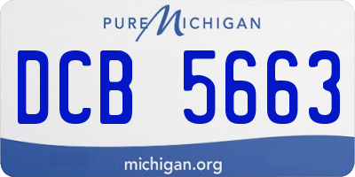 MI license plate DCB5663