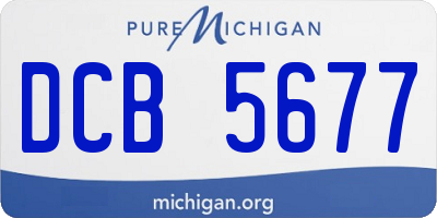 MI license plate DCB5677