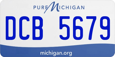 MI license plate DCB5679