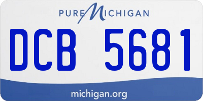 MI license plate DCB5681