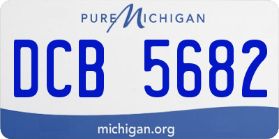 MI license plate DCB5682