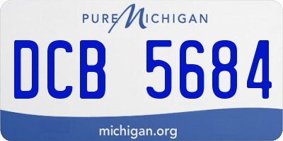 MI license plate DCB5684