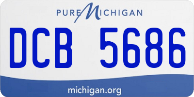 MI license plate DCB5686